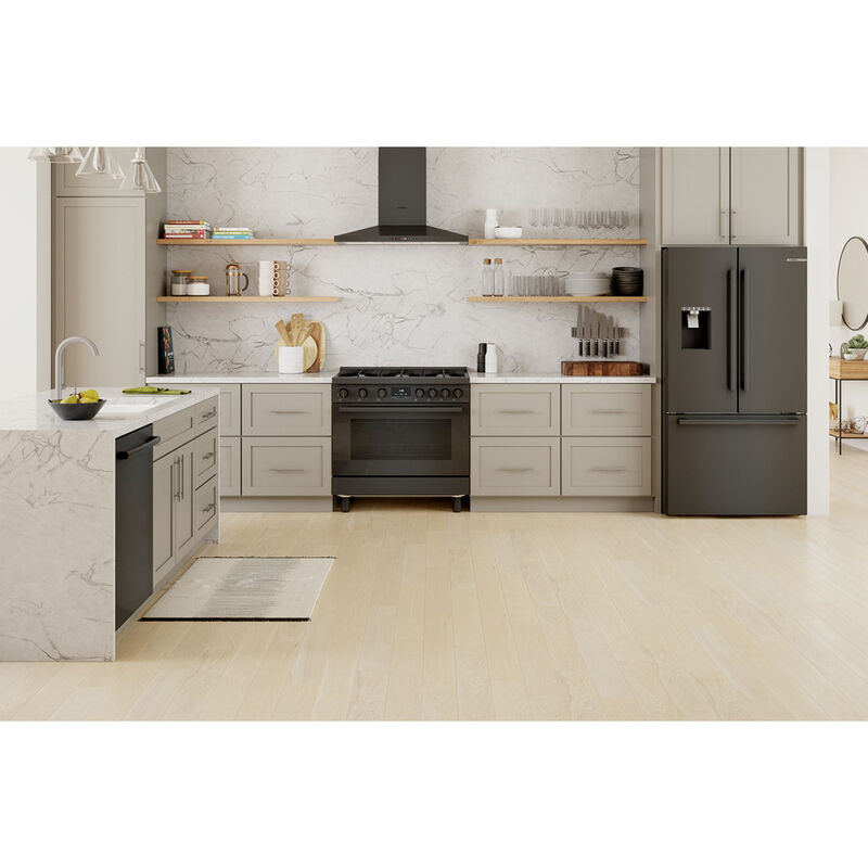 Bosch 500 Series 36 in. 26 cu. ft. Smart French Door Refrigerator with Ice & Water Dispenser - Black Stainless Steel, Black Stainless Steel, hires