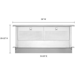 Amana 36 in. Ducted Downdraft with 600 CFM, 3 Fan Speeds & Digital Control - Stainless Steel, , hires