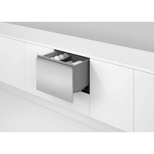 Fisher & Paykel Series 9 24 in. Smart Dishwasher with Top Control, 42 dBa Sound Level & Pocket - Stainless Steel, , hires