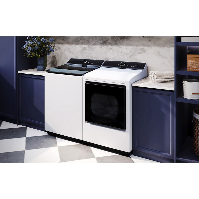 LG 27 in. 7.3 cu. ft. Smart Gas Dryer with EasyLoad Door, AI Sensor Dry, TurboSteam Technology, Sanitize & Steam Cycle - Alpine White, Alpine White, hires