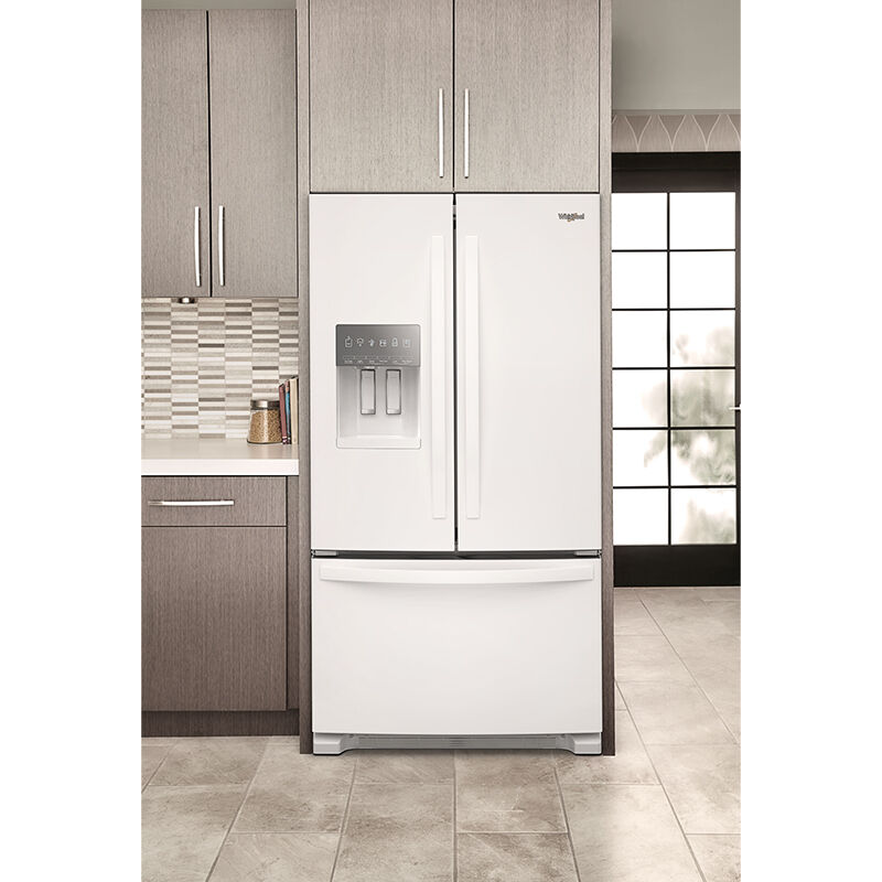 Fridge freezer with ice dispenser white sale