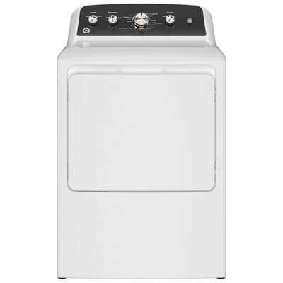 GE 27 in. 7.2 cu. ft. Gas Dryer with Spanish Panel & Up To 120 ft. Venting - White | ETD48EASWWB