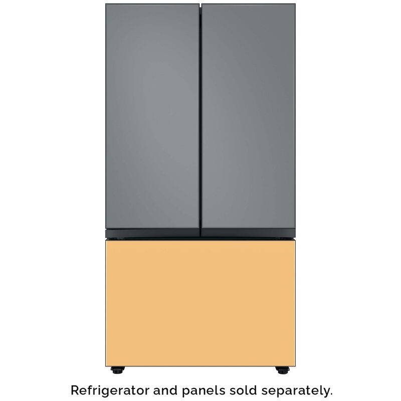 Samsung BESPOKE 3-Door French Door Bottom Panel for Refrigerators - Sunrise Yellow Glass, , hires