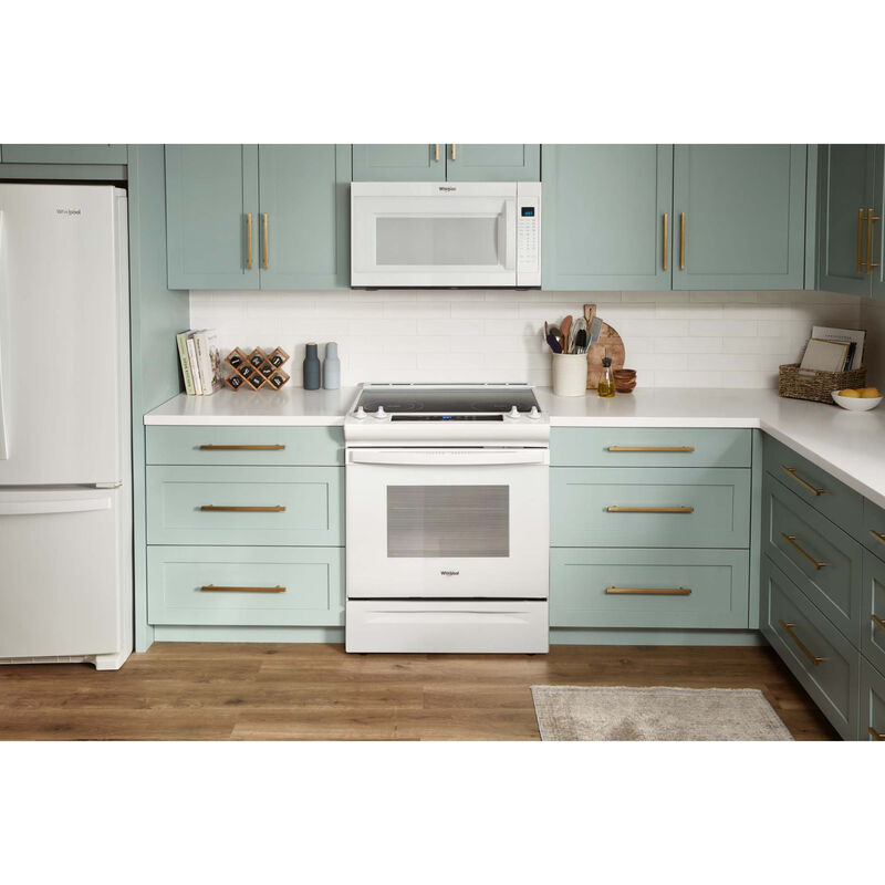 Whirlpool 30 in. 4.8 cu. ft. Oven Slide-In Electric Range with 4 Smoothtop Burners - White, White, hires