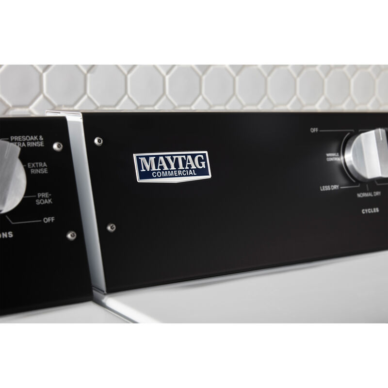 Maytag 27 in. 7.4 cu. ft. Commercial-Grade Residential Electric Dryer with Intelli Dry Sensor - White, , hires