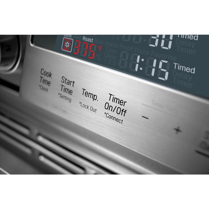 LG Signature Signature Series 30 in. 7.3 cu. ft. Smart True European Convection Double Oven Slide-In Dual Fuel Range with 4 Sealed Burners & Griddle - Stainless Steel, , hires