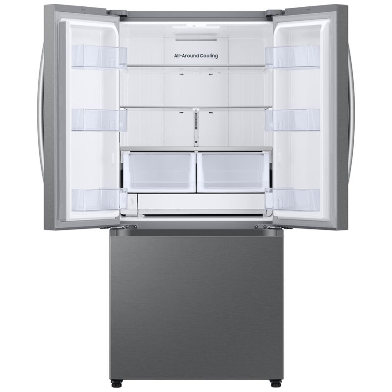 Samsung Bespoke 33 in. 24.5 cu. ft. Smart French Door Refrigerator with Ice Maker - Fingerprint Resistant Stainless Steel, , hires