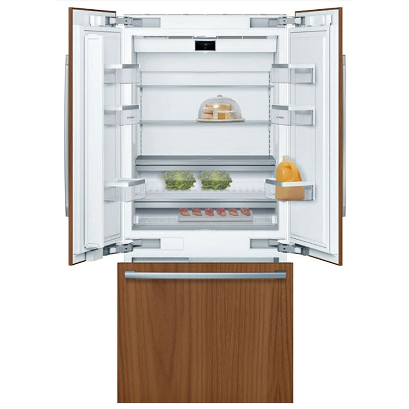 Bosch Benchmark Series 36 in. 19.4 cu. ft. Built-In Smart Counter Depth French Door Refrigerator- Custom Panel Ready, , hires