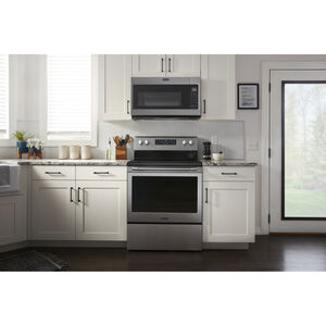 Maytag 30 in. 5.3 cu. ft. Air Fry Standard Convection Electric Range with Radiant Burners - Fingerprint Resistant Stainless, , hires