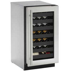 U-Line 2000 Series 18 in. Undercounter Wine Cooler with Single Zone & 31 Bottle Capacity - Stainless Steel, , hires