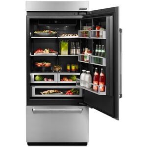 JennAir 36 in. 20.9 cu. ft. Built-In Counter Depth Bottom Freezer Refrigerator with Ice Maker - Custom Panel Ready, , hires