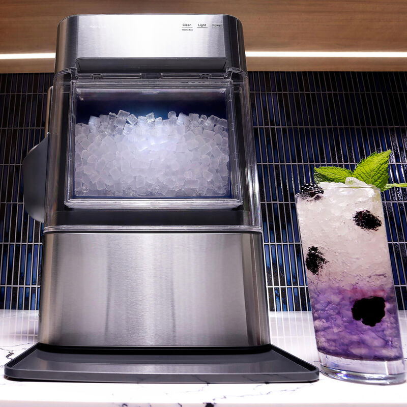 GE Profile 11 in. Smart Ice Maker with 3 lb. Ice Storage & Digital Control - Stainless Steel, , hires
