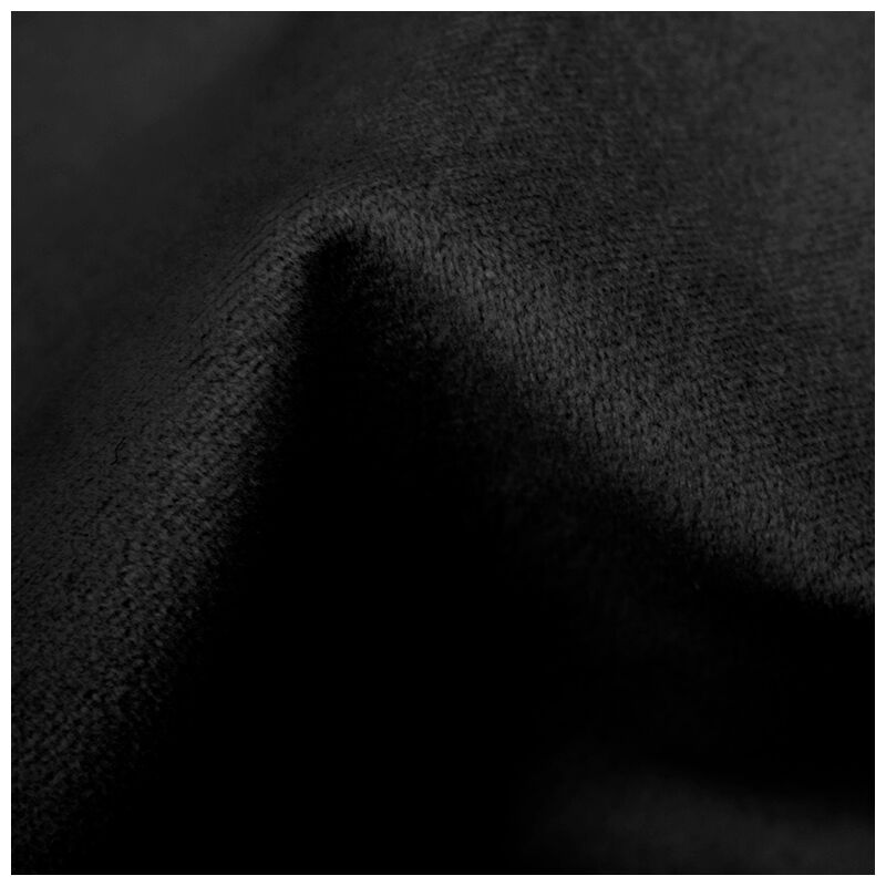 Skyline King Nail Button Tufted Wingback Bed in Velvet - Black, Black, hires