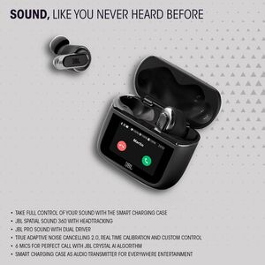 JBL True Adaptive Noise Cancelling True Wireless Headphones with Smart Case design - Black, , hires