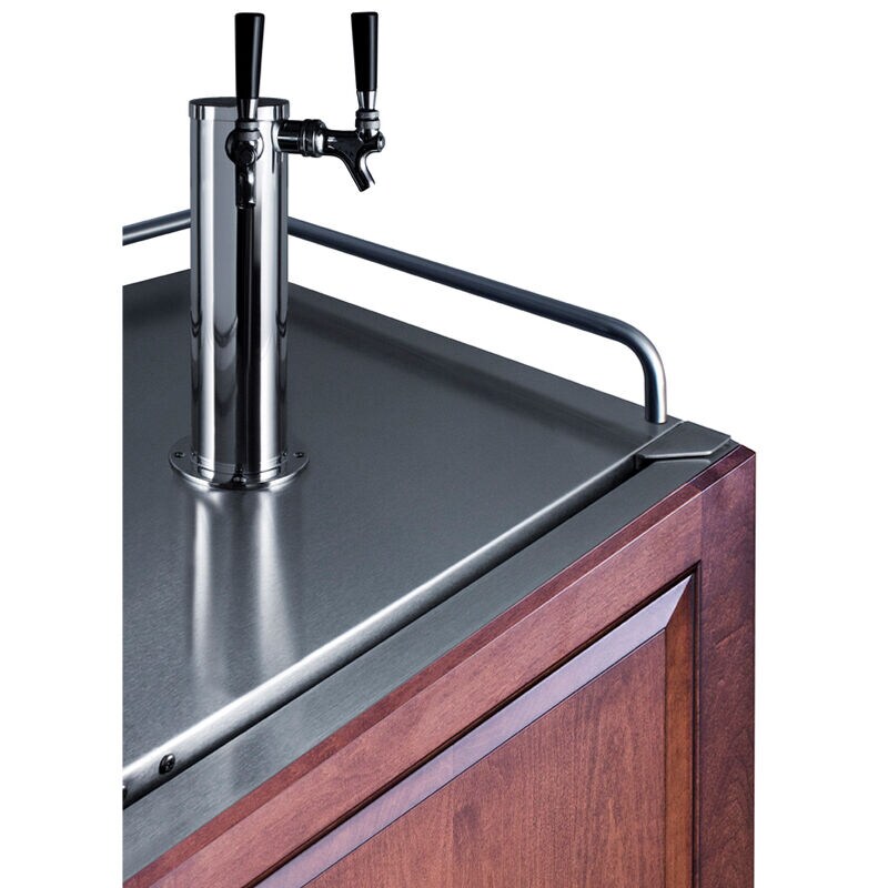 Summit 24 in. 5.6 cu. ft. Beer Dispenser with 2 Taps, Digital Controls & Digital Thermostat - Custom Panel Ready, , hires