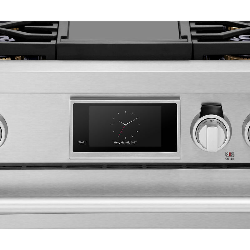SKS 36 in. 6.3 cu. ft. Smart Standard Convection Steam Gas Range with 4 Sealed Burners & Griddle - Stainless Steel, , hires