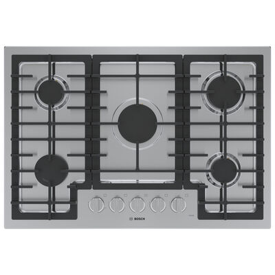 Bosch 500 Series 30 in. 5-Burner Natural Gas Cooktop with OptiSim Burner & Power Burner - Stainless Steel | NGM5059UC