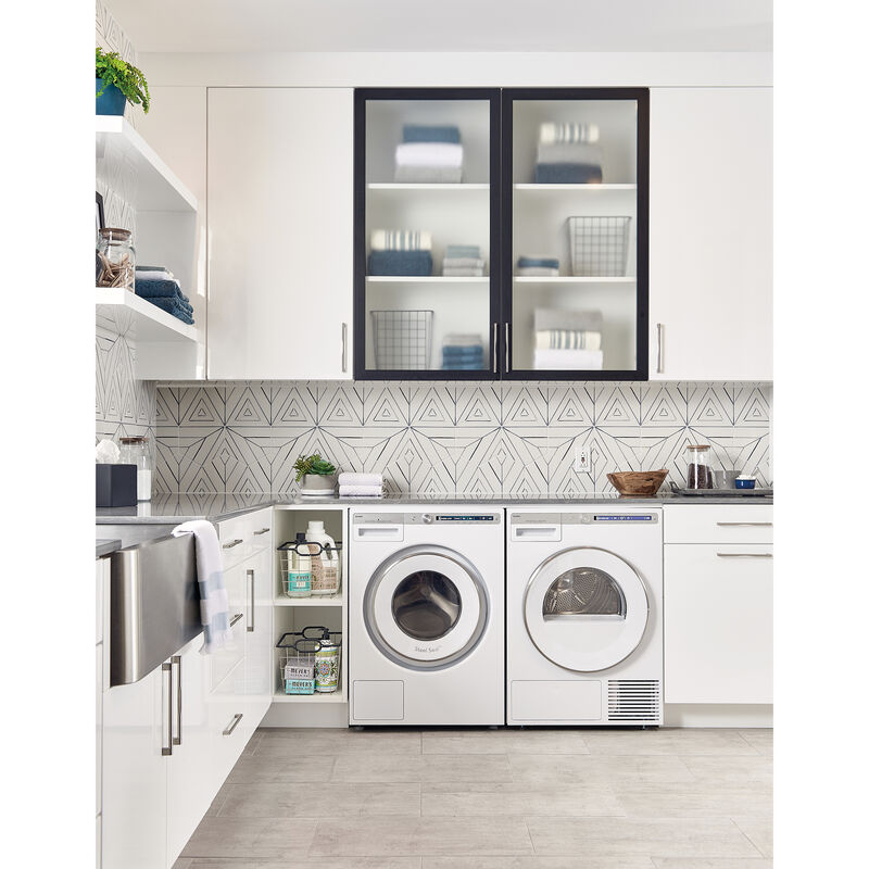 Asko Logic Series 23 in. 2.8 cu. ft. Stackable Front Load Washer with Sanitize & Steam Wash Cycle - White, White, hires