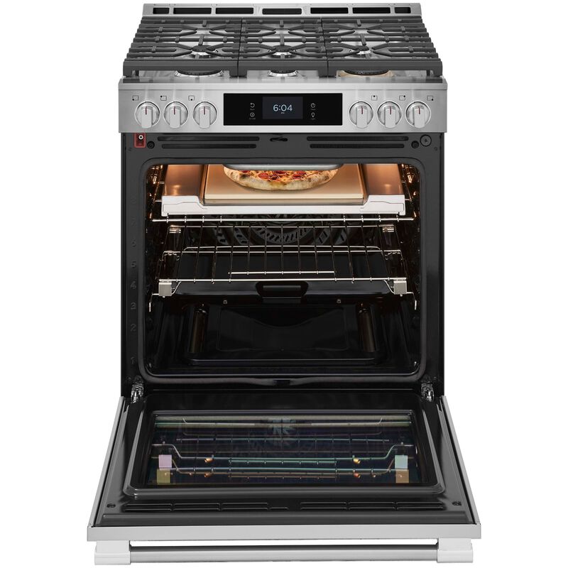 Frigidaire Professional 30 in. 6.0 cu. ft. Smart Air-Fry True European Convection Steam Oven Gas Range with 6 Sealed Burners & Griddle - Stainless Steel, , hires
