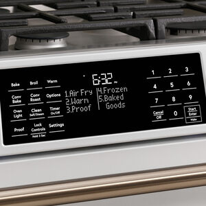 Cafe 30 in. 5.7 cu. ft. Smart Air Fry True European Convection Slide-In Dual Fuel Range with 6 Sealed Burners & Griddle - Stainless Steel, , hires