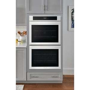 Frigidaire 30 in. 10.6 cu. ft. Top Control Electric Double Wall Oven with Standard Convection - White, White, hires