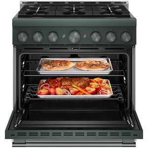 KitchenAid 36 in. 5.1 cu. ft. Air-Fry True European Convection Gas Range with 6 Sealed Burners - Juniper, , hires