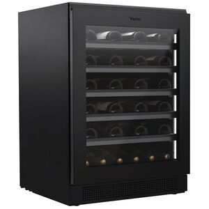 Vintec 24 in. Compact Built-In or Freestanding Wine Cooler with 41 Bottle Capacity, Single Temperature Zones & Digital Control - Matte Black, , hires
