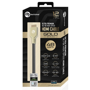 Generations 48Gbps High Speed 12' Gold Series HDMI Cable, , hires