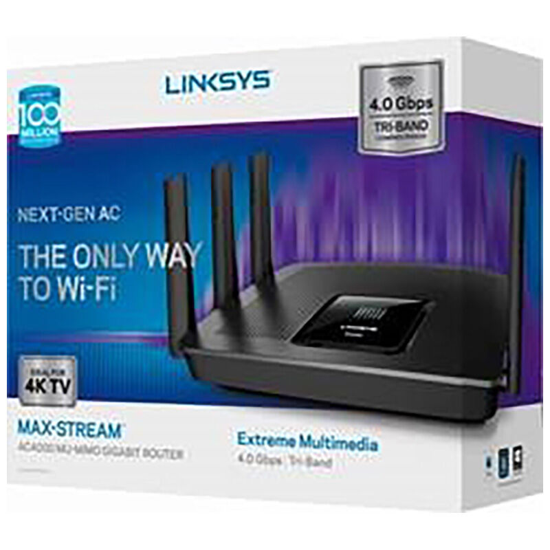 Linksys EA9300 MAX-STREAM AC4000 MU-MIMO Tri-Band WiFi Router, , hires