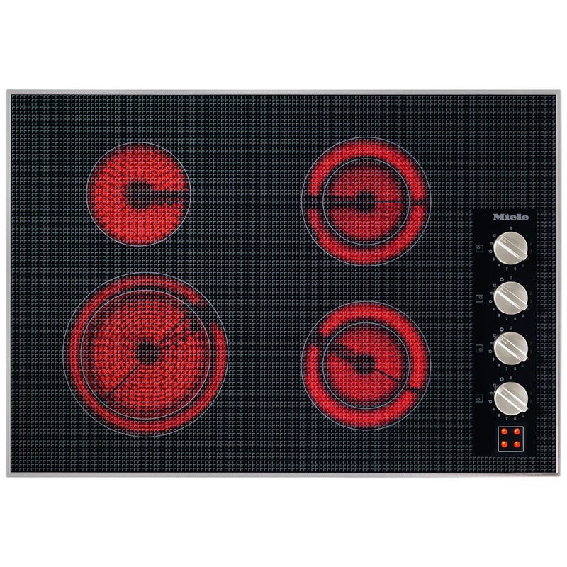 Miele 30 in. 4-Burner Electric Cooktop - Stainless Steel, , hires