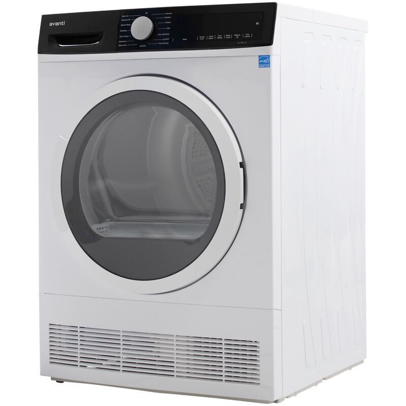 Avanti 24 in. 4.0 cu. ft. Stackable Ventless Electric Dryer with Sanitize Cycle & Sensor Dry - White, , hires