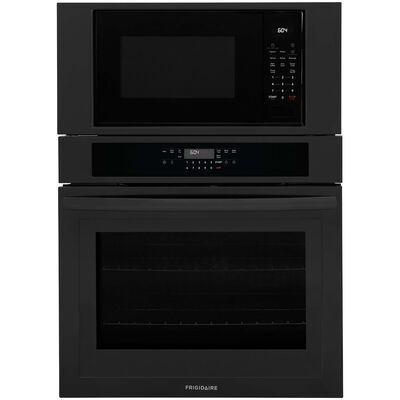 Frigidaire 30 in. 6.9 cu. ft. Electric Microwave/Wall Oven Combo with Standard Convection & Sensor Cooking - Black | FCWM3030AB