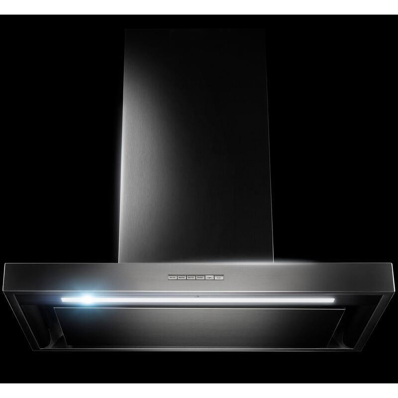 JennAir 30 in. Convertible Chimney Style Range Hood with 585 CFM, 3 Fan Speeds & 1 LED Light - Stainless Steel, , hires