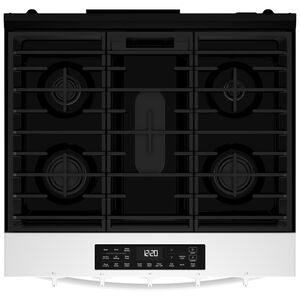 Whirlpool 30 in. 5.0 cu. ft. Smart Air-Fry Standard Convection Slide-In Gas Range with 5 Sealed Burners - White, , hires