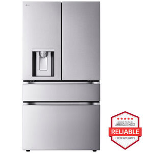LG 36 in. 28.6 cu. ft. Smart 4-Door French Door Refrigerator with Ice & Water Dispenser - PrintProof Stainless Steel, , hires