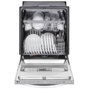 LG 24 in. Top Control Smart Dishwasher with 46 dBa Sound Level & 3rd-Rack - PrintProof Stainless Steel, PrintProof Stainless Steel, hires