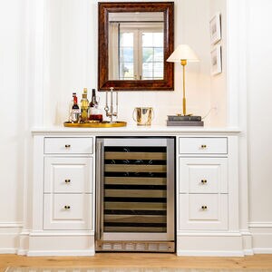 Monogram 24 in. Undercounter Wine Cooler with Wood Racks, Single Temperature Zone & 57 Bottle Capacity - Custom Panel Ready, , hires