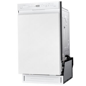 Midea 18 in. Front Control Dishwasher with 52 dBA Sound Level & Pocket Handle - White, , hires