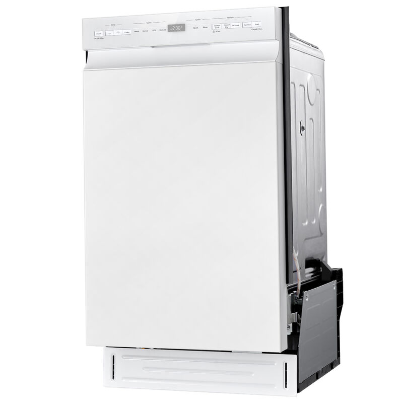 Midea 18 in. Front Control Dishwasher with 52 dBA Sound Level & Pocket Handle - White, , hires