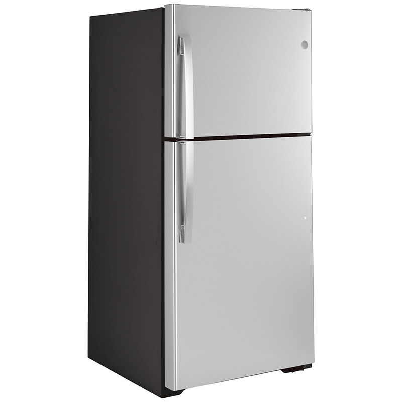 GE 33 in. 21.9 cu. ft. Garage Ready Top Freezer Refrigerator - Fingerprint Resistant Stainless, Fingerprint Resistant Stainless, hires