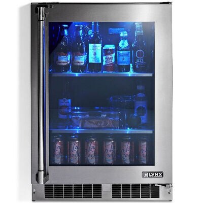 Lynx 24 in. 5.3 cu. ft. Built-In Outdoor Undercounter Refrigerator - Stainless Steel | LN24REFGR