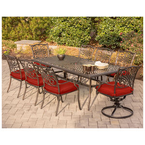 Hanover Traditions 9-Piece Dining Set - Red, , hires
