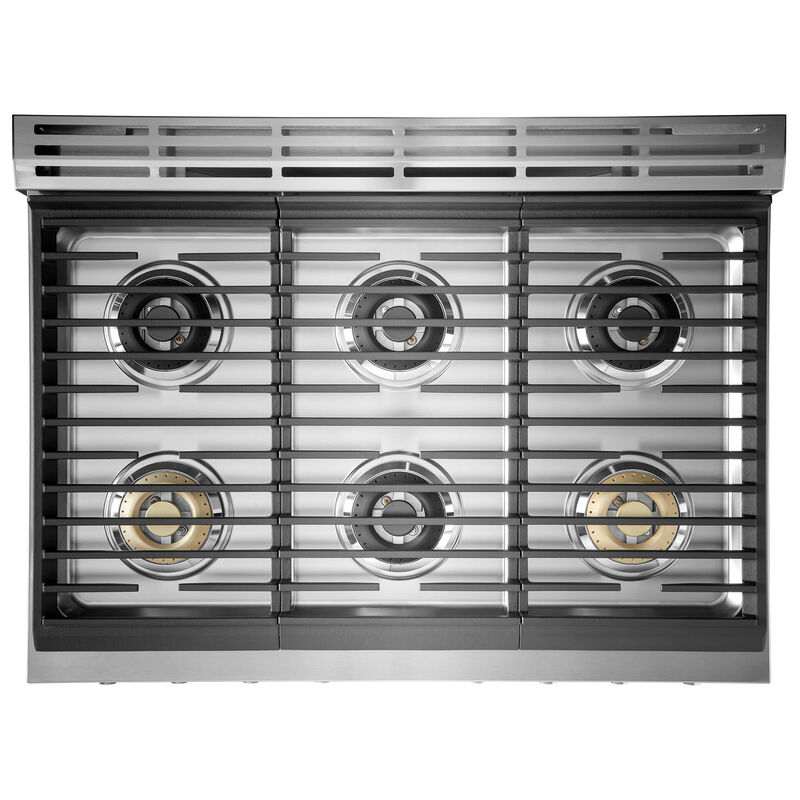 Electrolux 36 in. 4.4 cu. ft. True European Convection Dual Fuel Range with 6 Sealed Burners - Stainless Steel, , hires