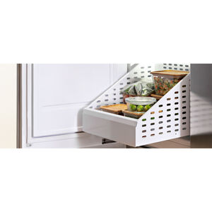 Bertazzoni 30 in. 16.8 cu. ft. Built-In Upright Freezer with Ice Maker, Adjustable Shelves & Digital Control - Stainless Steel, , hires