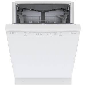 Bosch 300 Series 24 in. Front Control Smart Dishwasher with 46 dBa Sound Level, 3rd-Rack, PureDry & Pocket - White, , hires