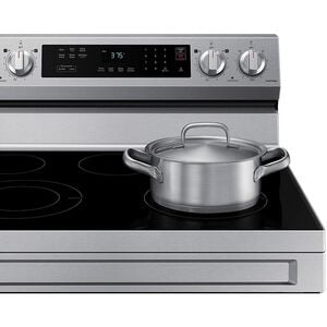 Samsung 30 in. 6.3 cu. ft. Smart Electric Range with Smoothtop Burners - Stainless Steel, Stainless Steel, hires