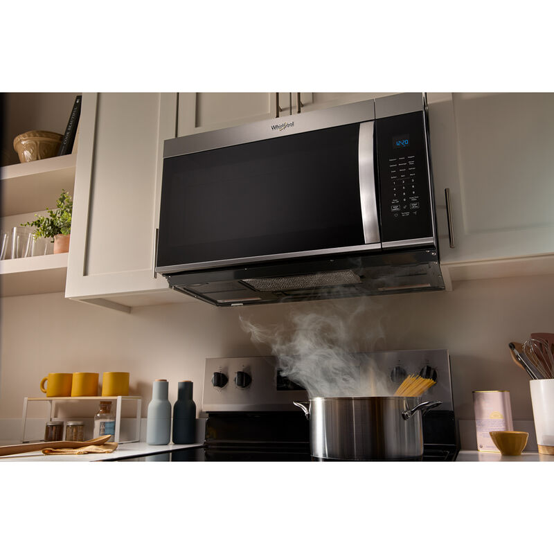 Whirlpool 30 in. 1.9 cu. ft. Over-the-Range Microwave with 300 CFM & Sensor Cooking - Fingerprint Resistant Stainless Steel, Fingerprint Resistant Stainless, hires