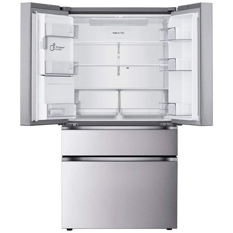LG 36 in. 28.6 cu. ft. Smart 4-Door French Door Refrigerator with Ice & Water Dispenser - PrintProof Noble Steel, , hires