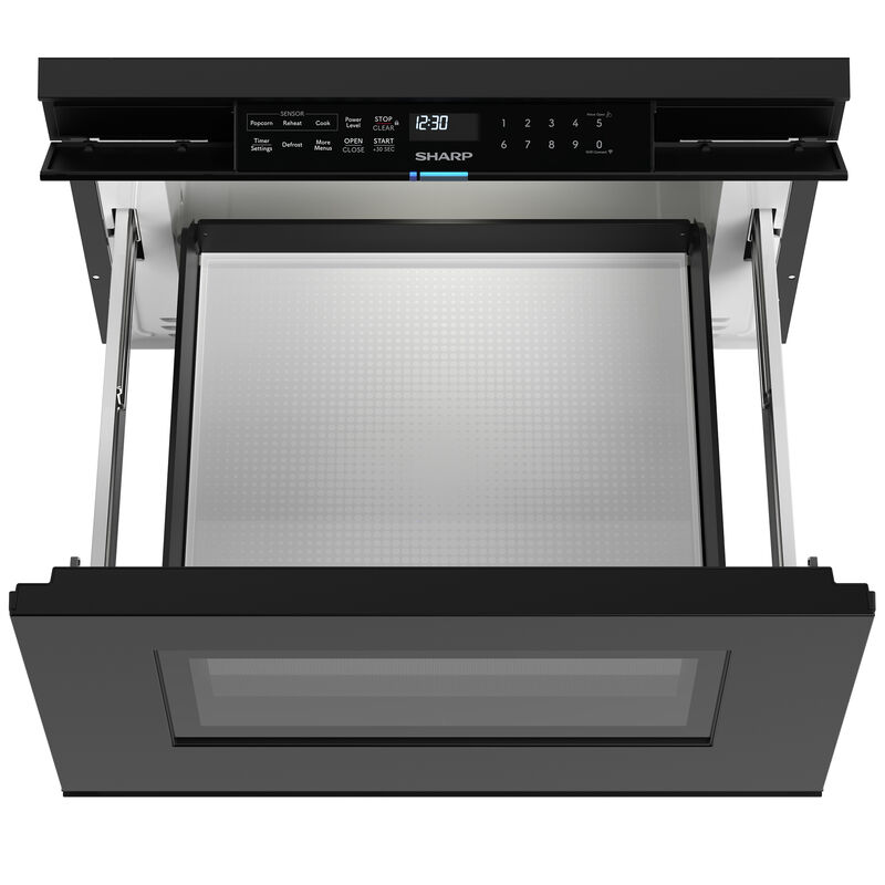 Sharp 24 in. 1.2 cu. ft. 950W Smart Drawer Microwave with Sensor Cooking - Black, , hires