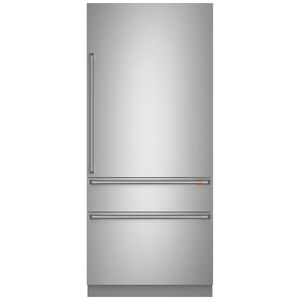 Cafe 36 in. Built-In 20.2 cu. ft. Smart Counter Depth Bottom Freezer Refrigerator - Stainless Steel, , hires